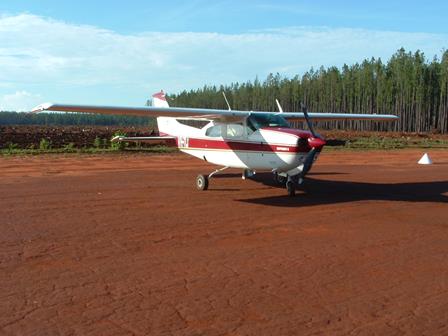 Plane on airstrip