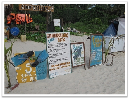 Snorkelling sign